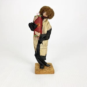Vintage Sabra Israel Handarbeit jüdischer Rabbi Volkskunst Figur 8 Zoll - Bild 1 von 4