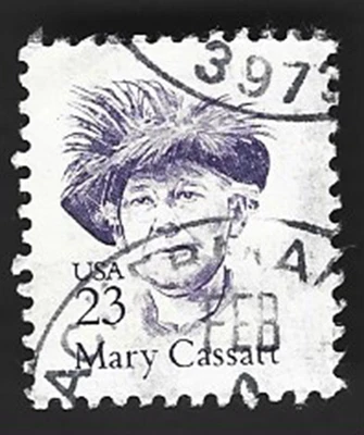 Sc# 2181 23c MARY CASSETT - Great American with 2 black CDS cancels - (A-3) - Image 1 of 2