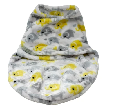 ELEMENTOS DE ESTILO Cobertor de Lã Elefantes Bebê Swaddler Cinza Amarelo 0-3 Meses - Imagem 1 de 3