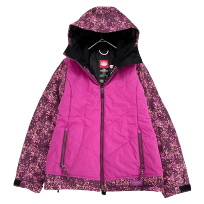 Jaqueta floral feminina 686 para snowboard tamanho M acolchoada excelente - Imagem 1 de 4