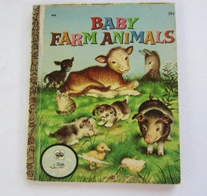 BABY FARM ANIMALS ~ Garth Williams ~ Vintage Children's Little Golden Book HB - Foto 1 di 3