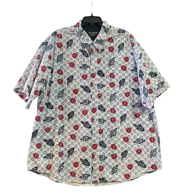 Trader Bay Men's Multicolor Button Down Short Sleeve Chest Pocket Shirt SZ 2X - Image 1 of 4