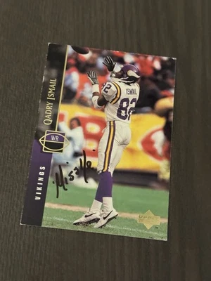 1994 Upper Deck #287 QADRY ISMAIL “the Missile” - Auto Autographed HAND SIGNED - Image 1 of 4