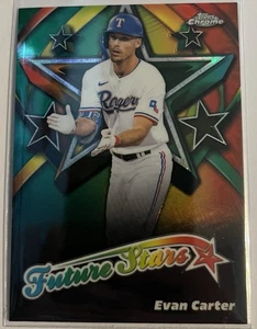 2025 Topps Chrome Future Stars Evan Carter Texas Rangers FS-12 - Picture 1 of 2