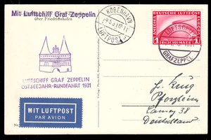 Zeppelin 1931, Ostseerundfahrt 14.5.31,Bordpost Abwurf Kopenhagen,Sieger 108 Ca - Bild 1 von 2
