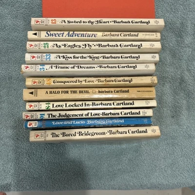 Lot Of 11 Vintage Historical Romance By Barbara Cartland Novels 1970’s -1990’s - Image 1 of 4