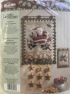Vintage Bucilla Mary Engelbright Heigh Ho Adventskalender Wandbehang - Bild 1 von 8