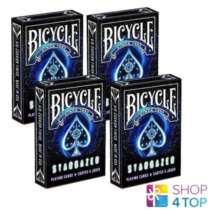 4 DECKS BICYCLE STARGAZER POKER PLAYING CARDS TRICKS NEW - Picture 1 of 5