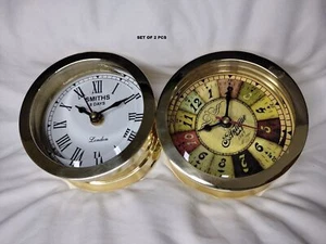Antique Brass Vintage Ship's Wall Clock Nautical Marine Royal Clock London Gift - Picture 1 of 5