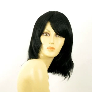 mid length wig for women black ref ODELIA 1B PERUK - Foto 1 di 8