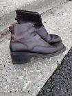Vtg Y2k MIA Boots Leather Chunky Sole Block Heel Size 10M