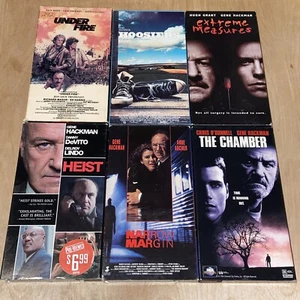 Gene Hackman Movie VHS Lot Under Fire Extreme Measures Heist Chamber Hoosiers - Picture 1 of 4