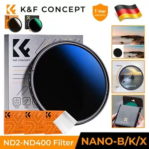 K&F Concept ND2-400 Zmienny filtr szary Slim Fader Filtr ND 37-95mm NANO-B/K/X - Zdjęcie 1 z 29