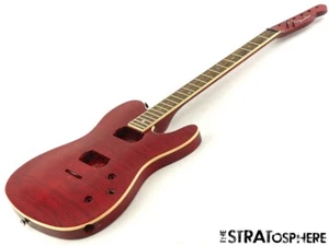 Fender Flame Maple Top Telecaster Tele BODY & NECK FMT Set Neck Crimson Red. - Picture 1 of 9