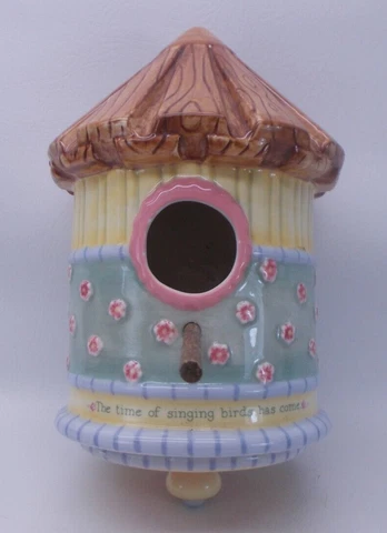 2003 Karla Dornacher Dicksons Ceramic Bird House Design Wall Hanging Decor Cover