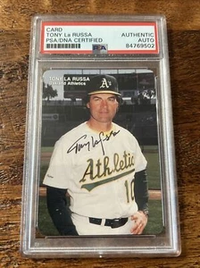 Tony LaRussa IP Signed Mothers Cookies Card PSA DNA Coa Slab Autographed A’s - Picture 1 of 2