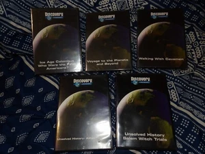 Lot Of 5 Discovery Channel DVD's 3 Unopened Cavemen Salem Witch Trials Aztecs - Picture 1 of 14