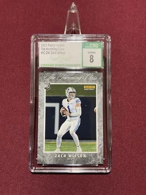 2021 Panini Instant, The Incoming Class Zach Wilson RC #IC-ZW - CSG 8 - NY Jets - Image 1 of 2