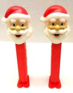 Vintage PEZ Santa Claus Feet And Eyes Open Glasses Set Of 2 - Picture 1 of 4