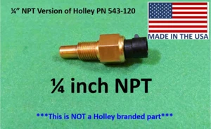 Sniper EFI Coolant temperature sensor 1/4 in NPT version Replaces Holley 543-120 - Picture 1 of 4