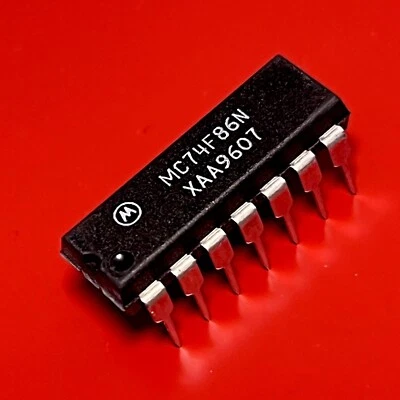 [2x] MC74F86N Motorola Quadruple 2-Input EXCLUSIVE-OR Gate IC PDIP-14 - Bild 1 von 4