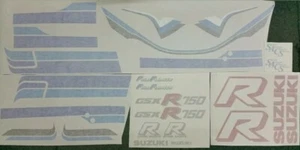 SUZUKI GSXR750F 1985/1986 FOR BLUE/WHITE VERSION DECAL KIT - Picture 1 of 2