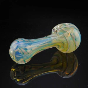 Handmade Pure Fumed Heaven's Spiral Smoking Glass Pipe 3 inch - USA Seller - Picture 1 of 4