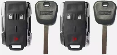 2 GM CHIP TRANSPONDEDOR DE REPUESTO GMC Ébano Logo LLAVE + 2 Mando a Distancia M3N-32337100 Foto 1 de 4