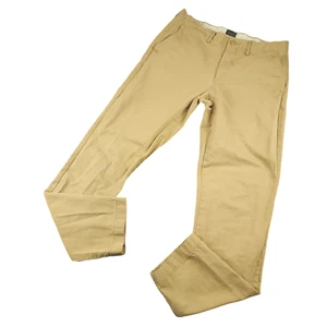 J Crew Pants 32x34 Mens Broken In Urban Slim Chino Y2K Twill Khaki Office Preppy - Picture 1 of 14