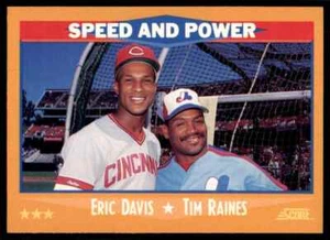 1988 Score Eric Davis/Tim Raines B Baseball Cards #649 - Picture 1 of 2