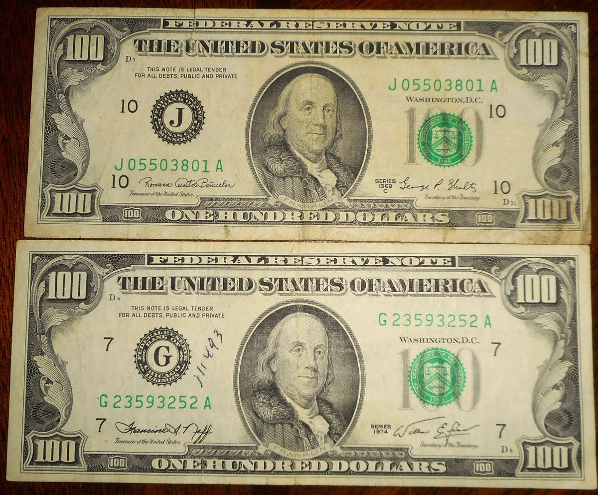 曾流通$100， 1974 美国小尺寸纸币说明| eBay