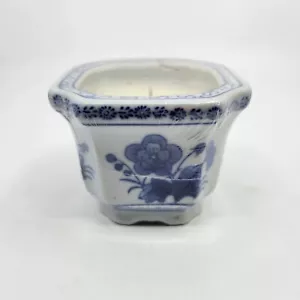 Bombay Company Kerze weiß mit blauen Blumen ungebrannt noch verpackt - Bild 1 von 8