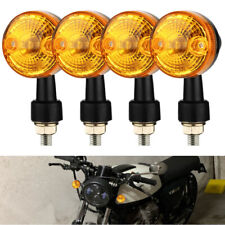 4x Classic Black Motorcycle Bike LED Turn Signal Blinker Indicator Light Amber