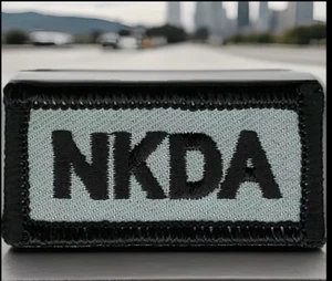 Gray Black NKDA No Known Drug Allergy Patch Fits For VELCRO® BRAND Loop Fastener - Picture 1 of 2