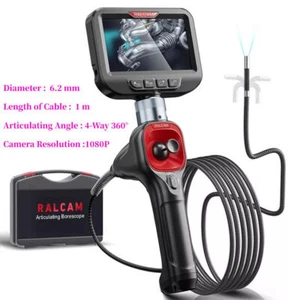 Ralcam Articulating Borescope 4-Way 360° Industrial Endoscope Camera Semi Rigid - Picture 1 of 13