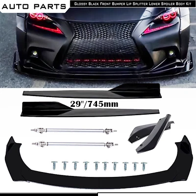 Front Bumper Lip Splitter Lower Spoiler Side Skirt Rear For Lexus LS460 LS500 - Изображение 1 из 4