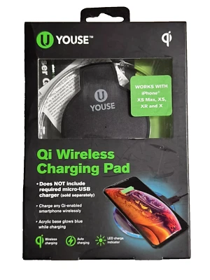 U Youse Qi Wireless Charging Pad, iPhone, XS, Charger Pad, XR, X max - Image 1 of 2
