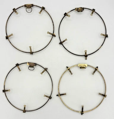 Van Hygan & Smythe latão ajustável colecionador conjunto de 4 suportes de placa de parede 6,75 polegadas - Imagem 1 de 4