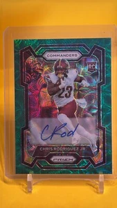 2023 Panini Prizm Football Green Scope Prizm Chris Rodriguez Jr. Auto /75 (RC) - Picture 1 of 2