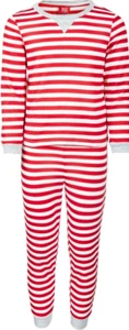 FAMILY P Js PAJAMAS Kids' Striped Waffle Thermal Knit Pajama Set Small 6 / 7 - Picture 1 of 2