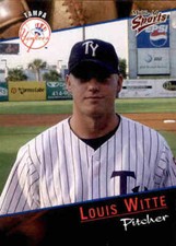 2001 Tampa Yankees Multi-Ad #29 Louis Witte Richmond Indiana IN Baseball Card