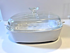 Corning Ware Microwave Browning Dish 10" MW-A-10 with PYREX Glass Lid A12C