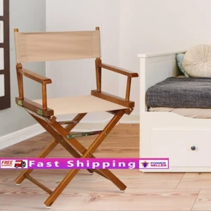 Tragbarer 18" Regiestuhl Holz Faltbar Canvas Indoor Outdoor Stuhl USA - Bild 1 von 3