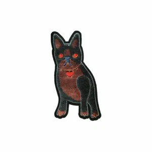 Aplique bordado con lentejuelas corazón gato perro (hierro) parche coser insignia de hierro - Imagen 1 de 2