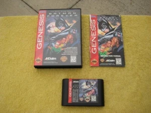 Batman Forever (Sega Genesis, 1995) CIB manuale tenuto insieme con nastro adesivo - Foto 1 di 6