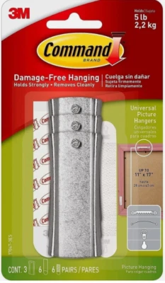 Colgador universal 3M Command para fotos 5 lb 3 ganchos Foto 1 de 4
