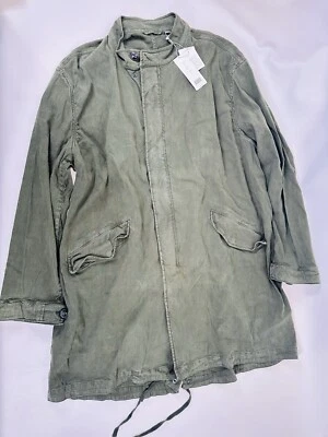Vince Military Chore Coat Olive Green Linen Blend Men's Size XXL NWT - Image 1 of 4