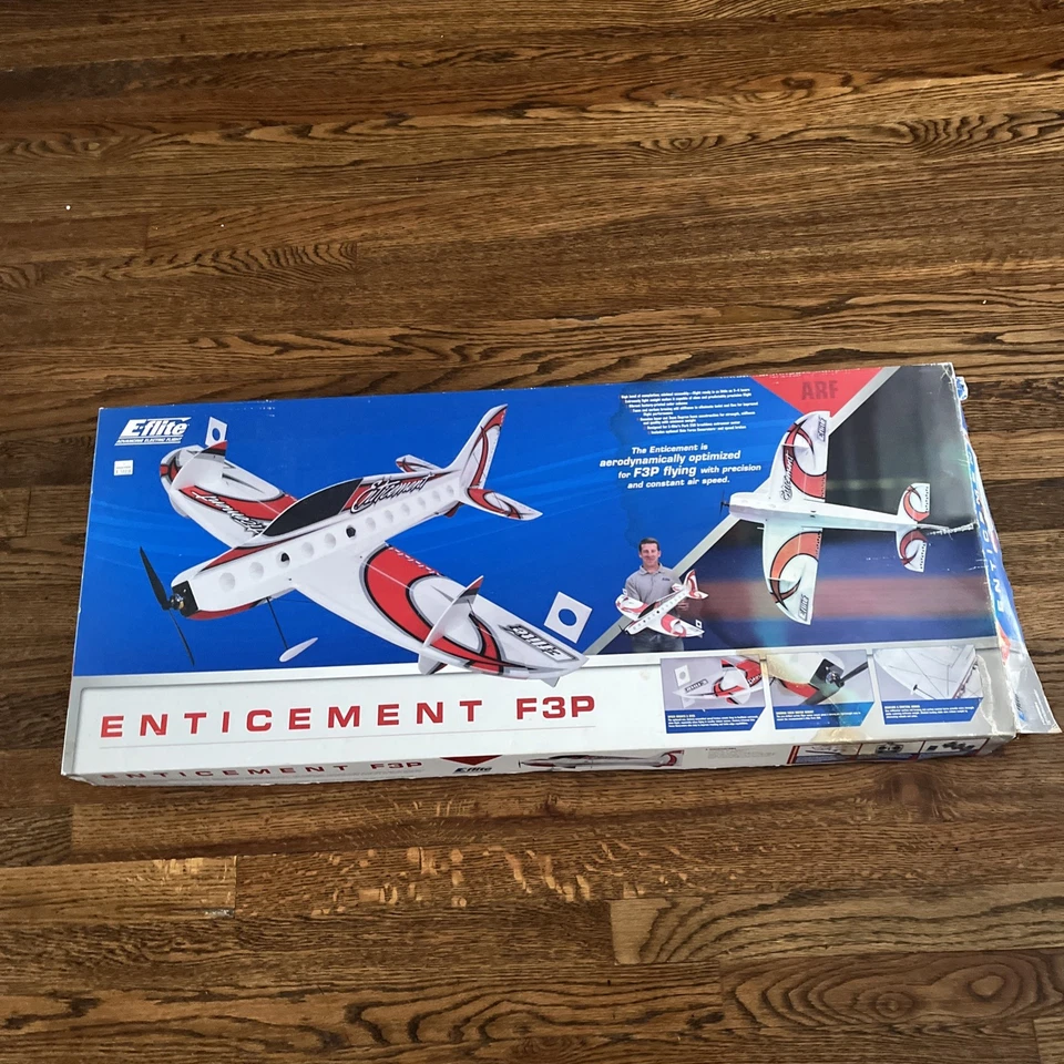 E-Flite Enticement F3P ARF Model Airplane NIB Plane Airplane Fun Box Wear - Image 1 of 4