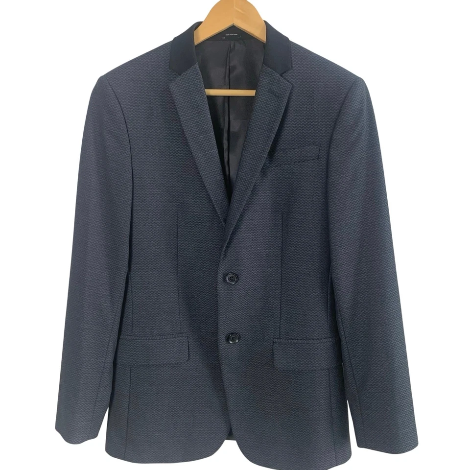 JF J. Ferrar Sz 36R Men's Slim Fit Sport Coat Blazer Jacket Black Career Travel - Image 1 of 4