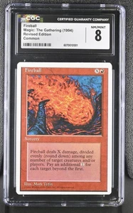 Fireball CGC 8 Magic the Gathering 1994 Revised Edition Common Card Mark Tedin - Picture 1 of 2